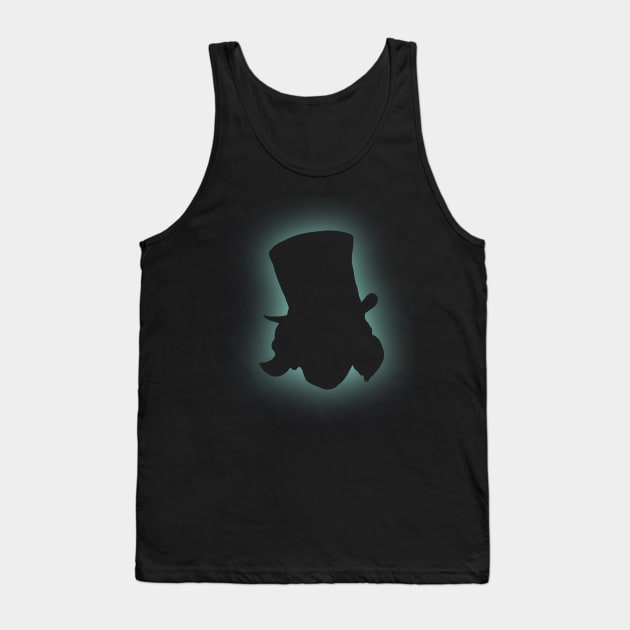 Hat Box Ghost Silhouette Tank Top by Chriscut